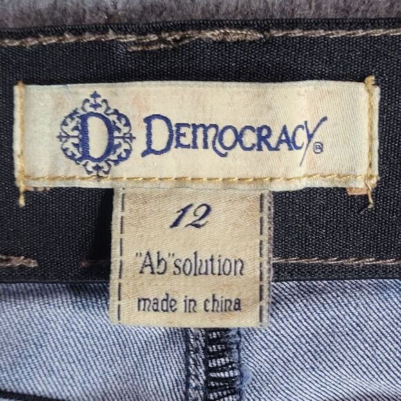 Democracy "Ab"solution Jeans Size 12 Blue Booty Lift Jegging B1105ADBX Mid Rise - Picture 7 of 11